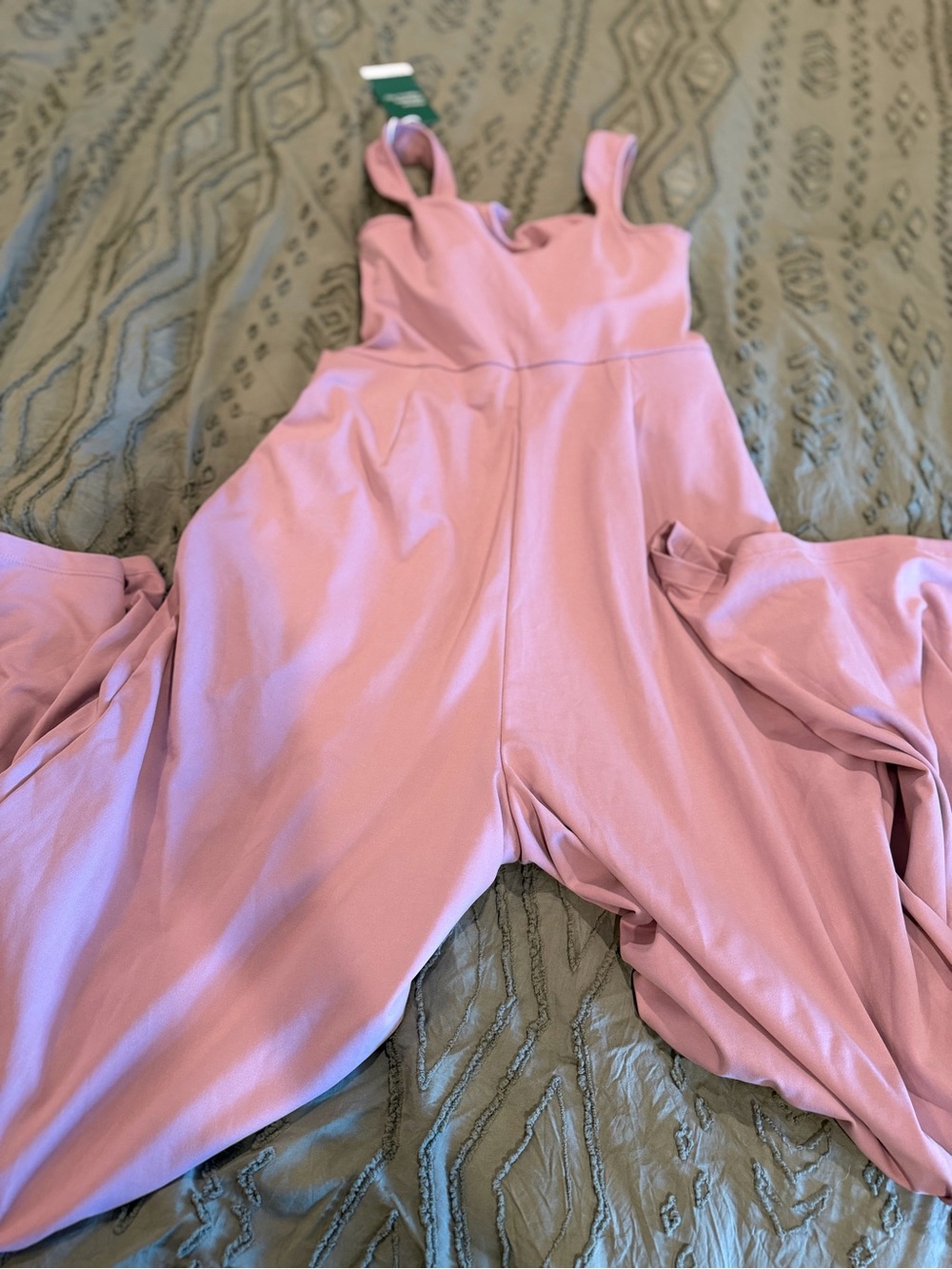 HALARA Mauve U-Back Sleeveless Wide-Leg Jumpsuit - Picture 3 of 4